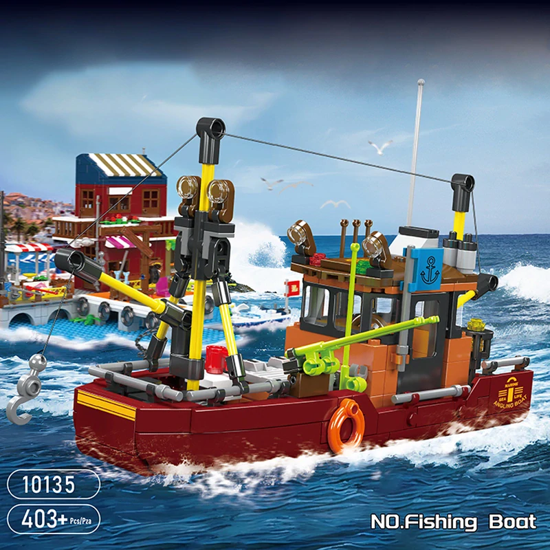 Rybářský člun Mould King 10135