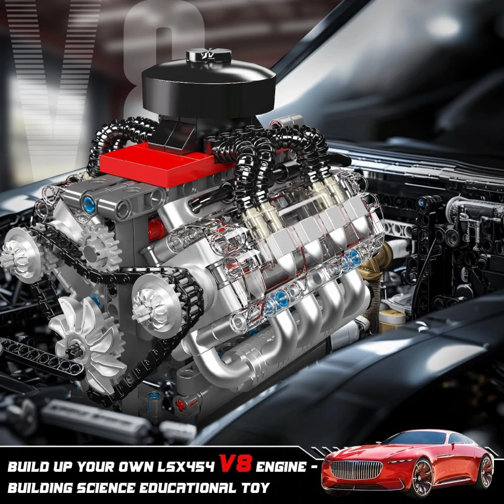 Motor Chevy LSX454 V8 Mould King 10171