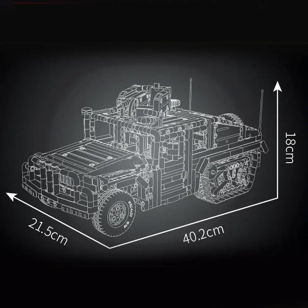 RC Armádní Hummer Mould King 20047