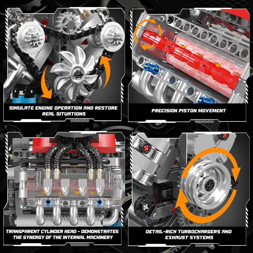 Motor Chevy LSX454 V8 Mould King 10171