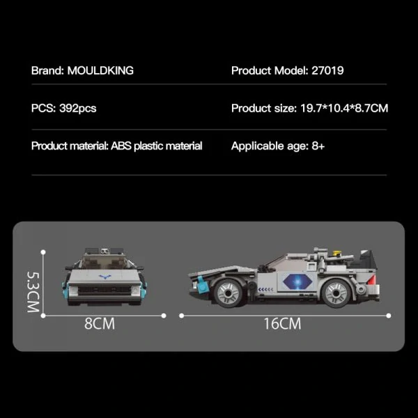 Stavebnice DeLorean DMC-12 Mould King 27019